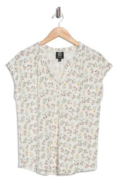 Bobeau Split Neck Top