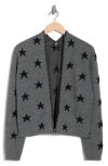 Bobeau Star Cardigan In Gray