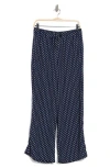Bobeau Tie Waist Wide Leg Pants In Blue