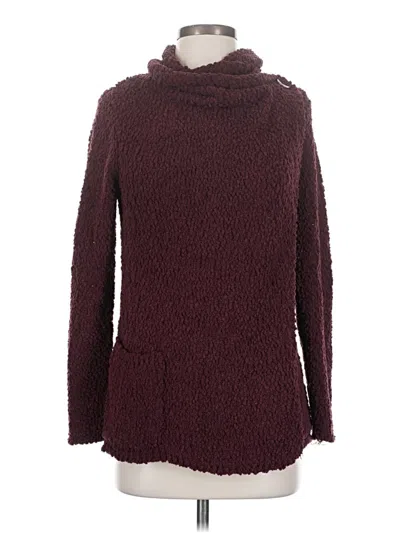 Pre-owned Bobeau Turtleneck Sweater In Burgundy