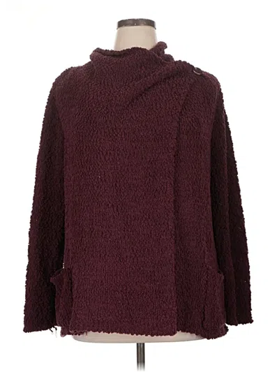 Pre-owned Bobeau Turtleneck Sweater In Burgundy