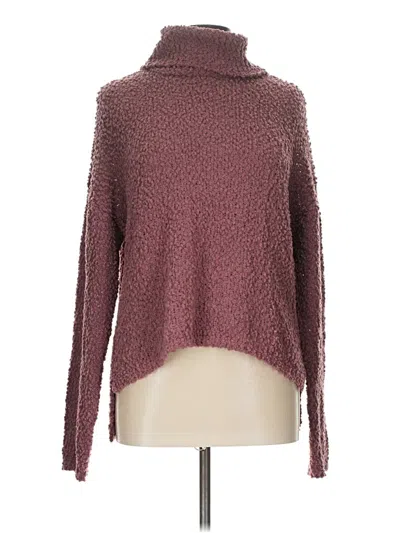 Pre-owned Bobeau Turtleneck Sweater In Burgundy