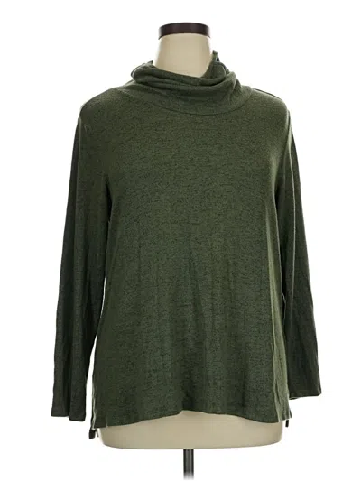 Pre-owned Bobeau Turtleneck Sweater In Green