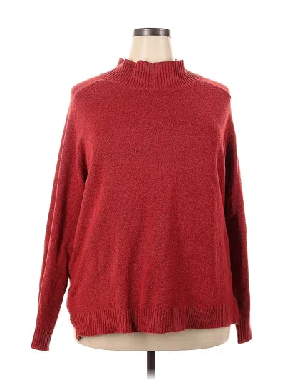 Pre-owned Bobeau Turtleneck Sweater In Red