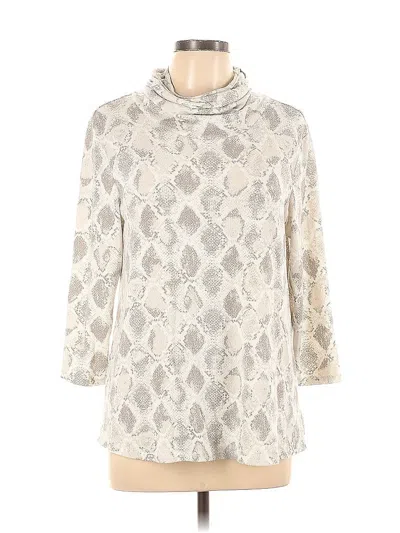 Pre-owned Bobeau Turtleneck Sweater In White