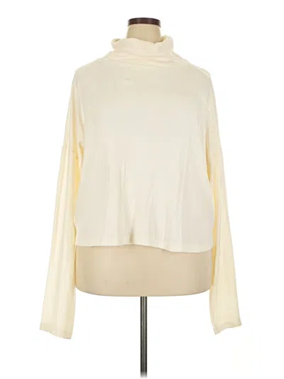 Pre-owned Bobeau Turtleneck Sweater In White