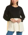 Bobeau Twofer Top In Black