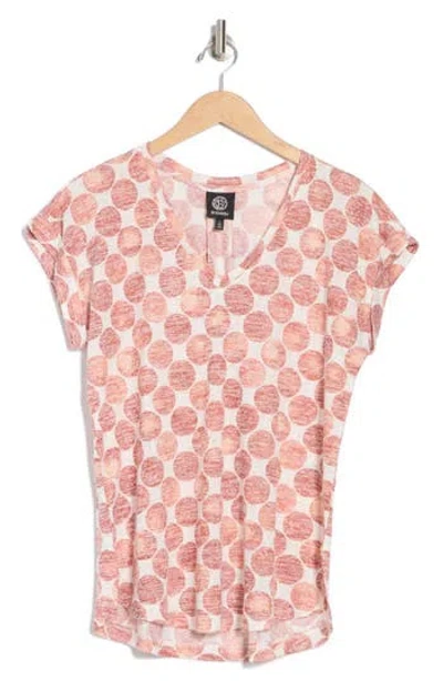 Bobeau V-neck Pleated Back T-shirt