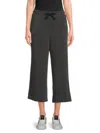 Bobeau Women's Ember Drawstring Cropped Pants In Black