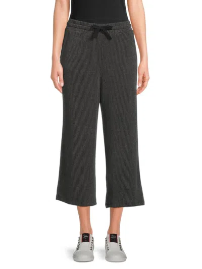 Bobeau Women's Ember Drawstring Cropped Pants In Black