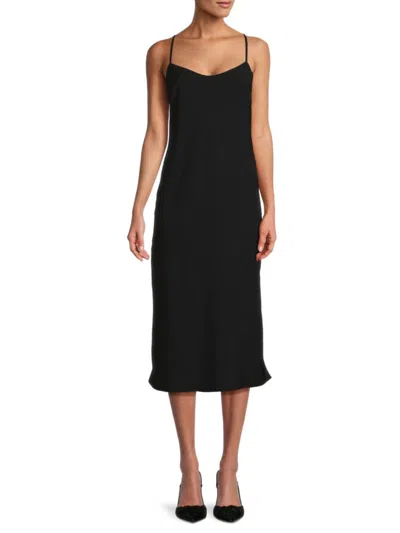 Bobeau Women's Solid Slip Dress In Black