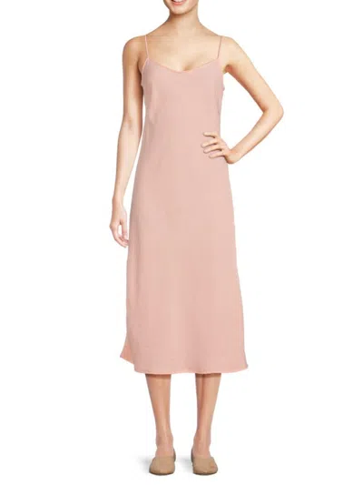 Bobeau Women's Solid Slip Dress In Peach
