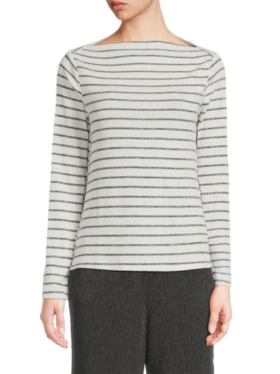 BOBEAU WOMEN'S STRIPED T-SHIRT
