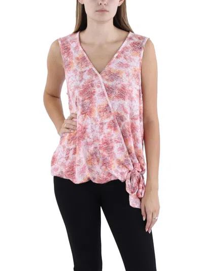 Bobeau Womens Aztec Print Open Front Shell In Multi