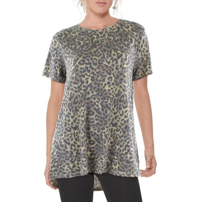 Bobeau Womens Swing Crewneck T-shirt In Gray