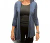 Bobi 3/4 Open Cardigan In Paicific Blue In Blue