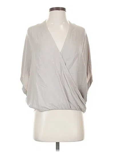Pre-owned Bobi 3/4 Sleeve Blouse In Gray