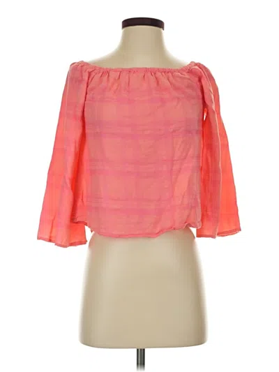 Pre-owned Bobi 3/4 Sleeve Blouse In Pink