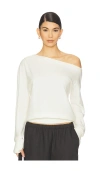 Bobi Asymmetrical Thumbhole Top In White