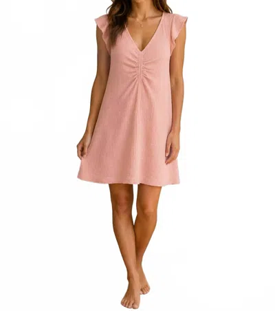 Bobi Beach Gauze Dress In Shrimp In Pink