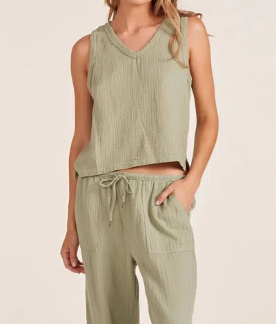 BOBI BEACH GAUZE TANK IN JUNIPER