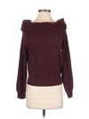 Bobi Black Pullover Sweater In Burgundy