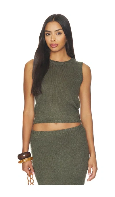 Bobi Blair Sleeveless Top In Green