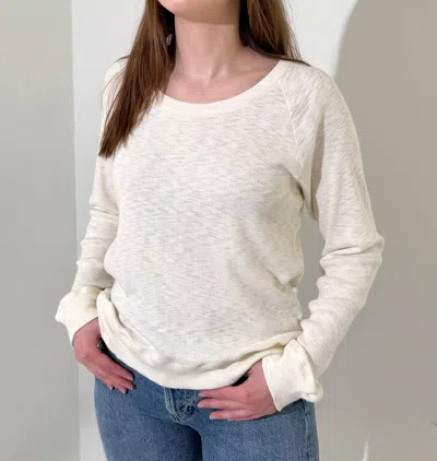 Bobi Boatneck Slouchy Raglan Tee In Macadamia