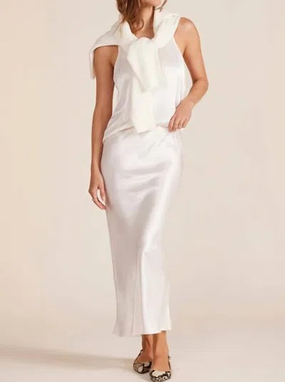 Bobi Bree Midi Bias Cut Skirt In Pearl In Burgundy