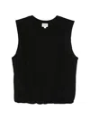 Bobi Bubble-hem T-shirt In Black