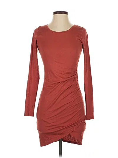 Bobi Casual Dress In Burgundy