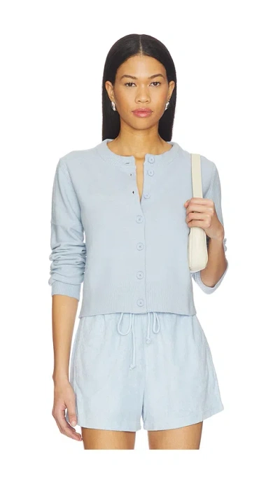 Bobi Classic Slim Cardigan In Blue