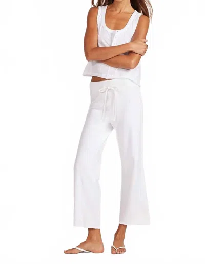 Bobi Comfort Waist Crop Flare Pant In White