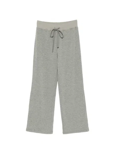 Bobi Comfort Waist Cropped Track Pants In Gray