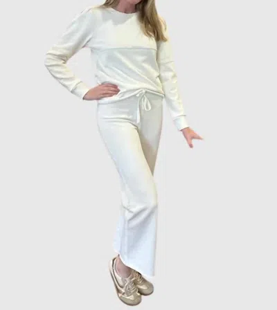 Bobi Crop Flare Pant In Faded Pearl In Pattern