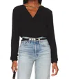 Bobi Cuffed Sleeve Tunic In Black In Black