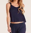 Bobi Double Knot Tank Top In Seaside In Blue