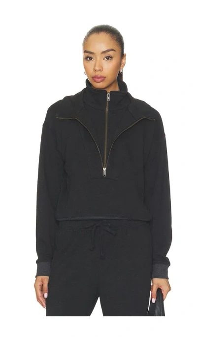Bobi Pullover Mit Stehkragen Und Doppeltem Reissverschluss In Black