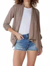 Bobi Draped Front Blazer In Hazelnut In Brown