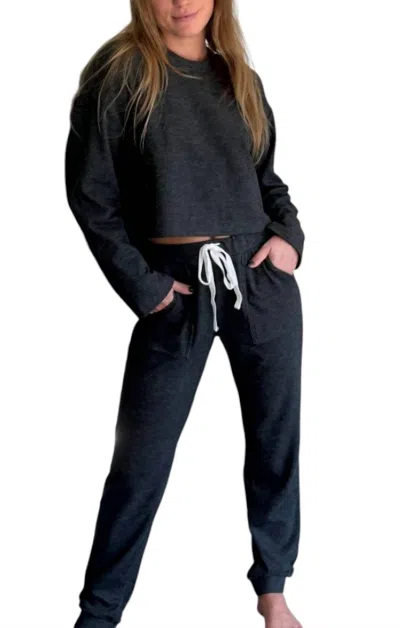 Bobi Everyday Jogger Sweatpant In Dark Grey