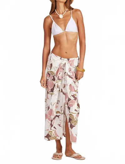 Bobi Faux Sarong Wrap In Summer Romance In Multi