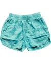 Bobi Gauzy Pocket Short In Mint In Green