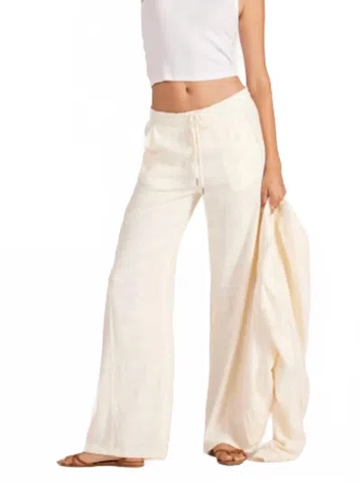 Bobi Gusset Linen Pants In White
