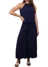 Bobi Jana Wide Leg Pants In Navy In Blue