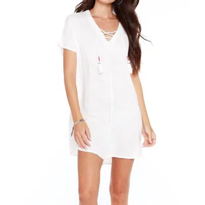 Bobi Lace Front Dress In Ivory In White