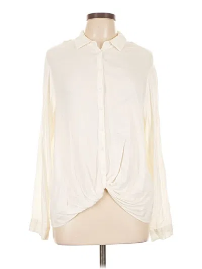 Pre-owned Bobi Long Sleeve Blouse In Ivory