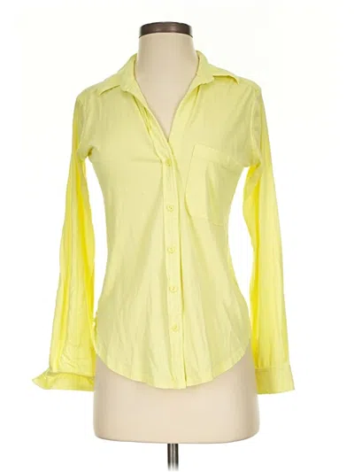Pre-owned Bobi Long Sleeve Blouse In Yellow