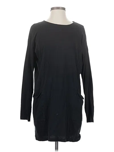 Pre-owned Bobi Long Sleeve Top Black Boatneck Tops