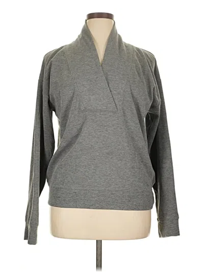 Pre-owned Bobi Long Sleeve Top Gray Cowl Neck Tops