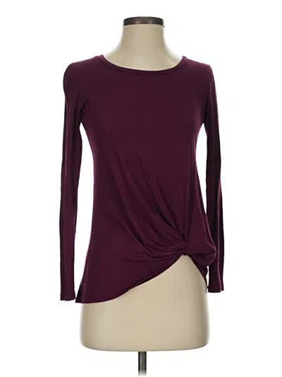 Pre-owned Bobi Long Sleeve T-shirt In Burgundy